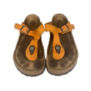 Birkenstock Gizeh Soft Footbed Nubuck Leather Sandal Size 36